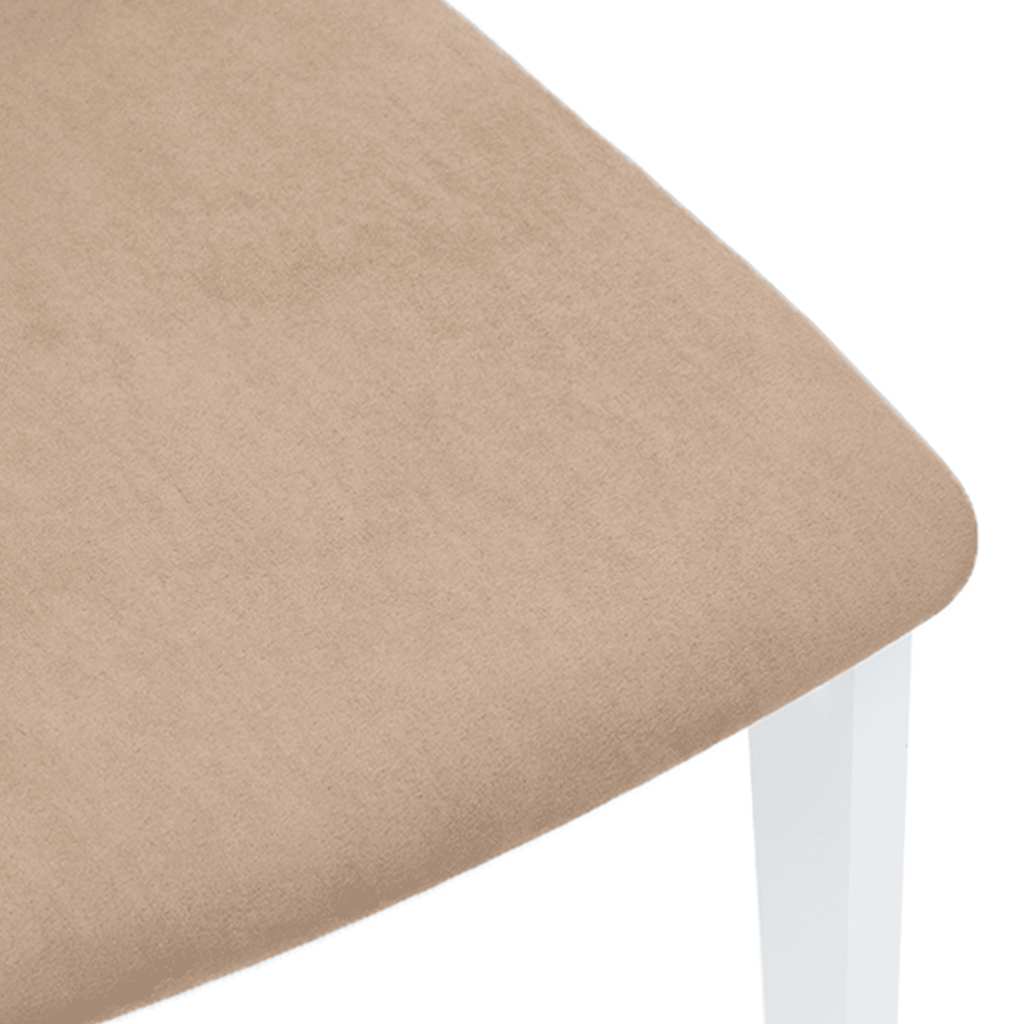 vidaXL Καρέκλες τραπεζαρίας με μαξιλάρια 2 τεμάχια Λευκό μασίφ ξύλο