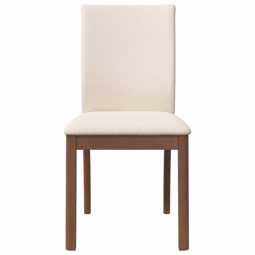 vidaXL Καρέκλες τραπεζαρίας με μαξιλάρια 2 τεμάχια Καφέ μασίφ ξύλο