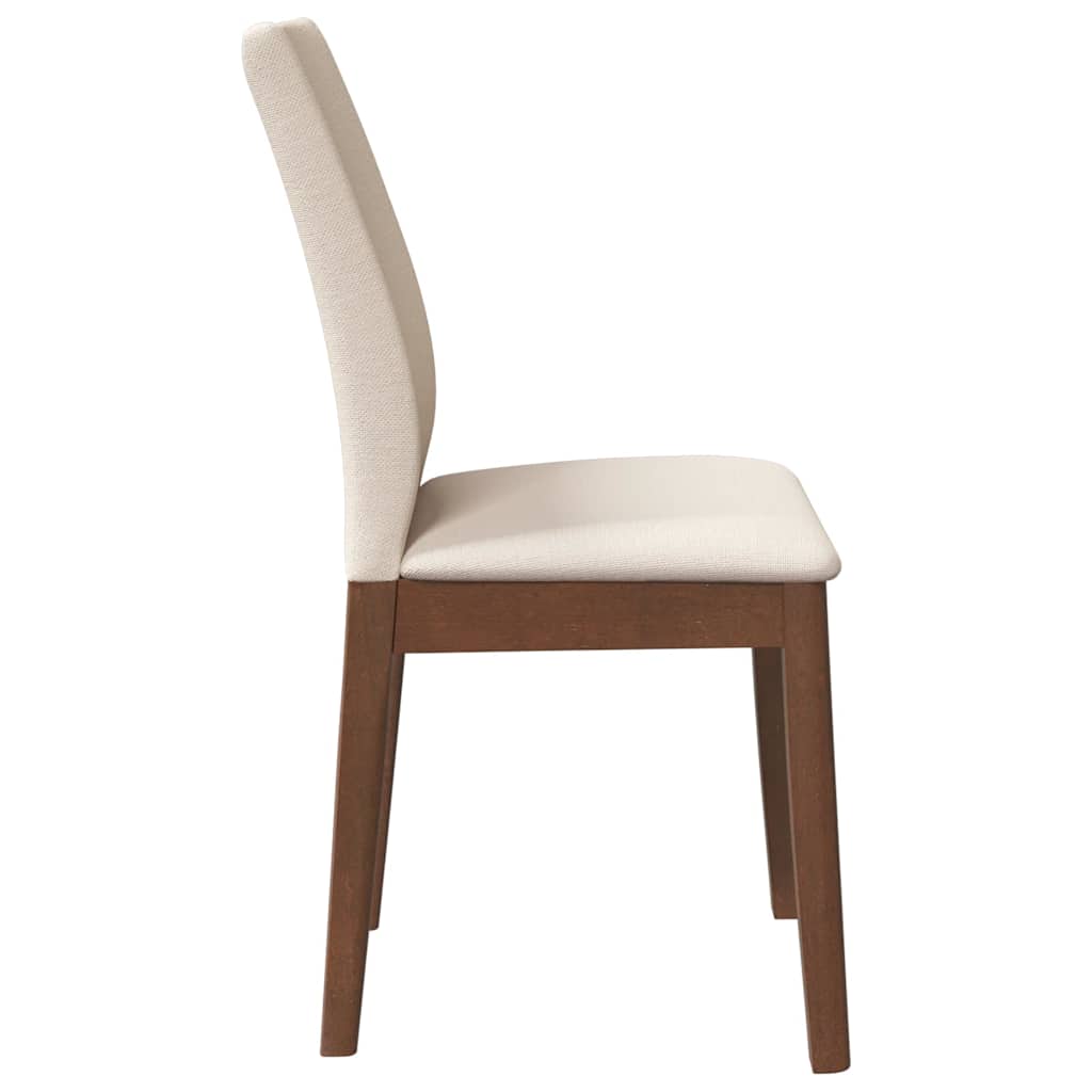 vidaXL Καρέκλες τραπεζαρίας με μαξιλάρια 2 τεμάχια Καφέ μασίφ ξύλο