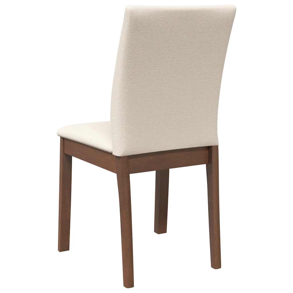 vidaXL Καρέκλες τραπεζαρίας με μαξιλάρια 2 τεμάχια Καφέ μασίφ ξύλο