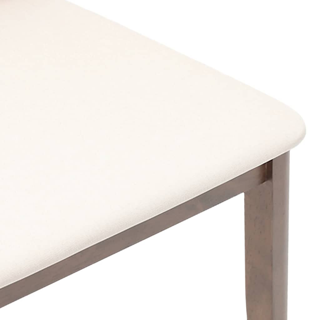 vidaXL Καρέκλες τραπεζαρίας με μαξιλάρια 2 τεμάχια Καφέ μασίφ ξύλο