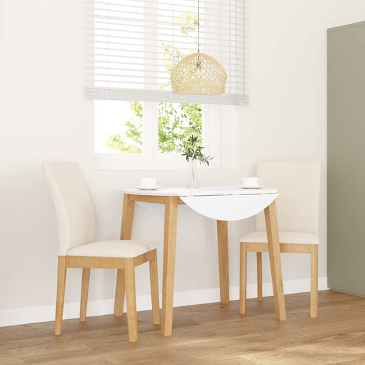 vidaXL Καρέκλες τραπεζαρίας με μαξιλάρια 2 τεμάχια από μασίφ ξύλο