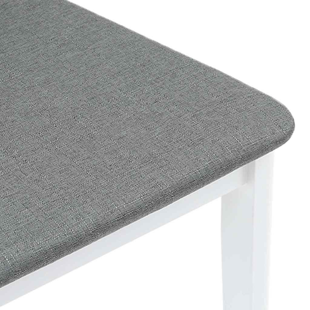 vidaXL Καρέκλες τραπεζαρίας με μαξιλάρια 2 τεμάχια Λευκό μασίφ ξύλο