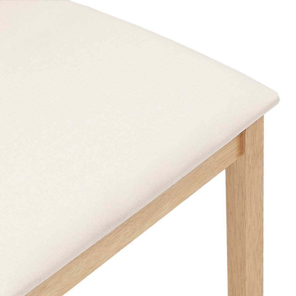 vidaXL Καρέκλες τραπεζαρίας με μαξιλάρια 2 τεμάχια από μασίφ ξύλο