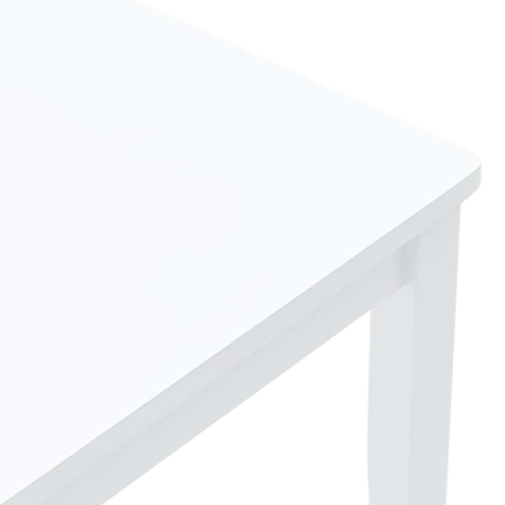 vidaXL Καρέκλες τραπεζαρίας 2 τεμάχια Λευκό μασίφ ξύλο καουτσούκ