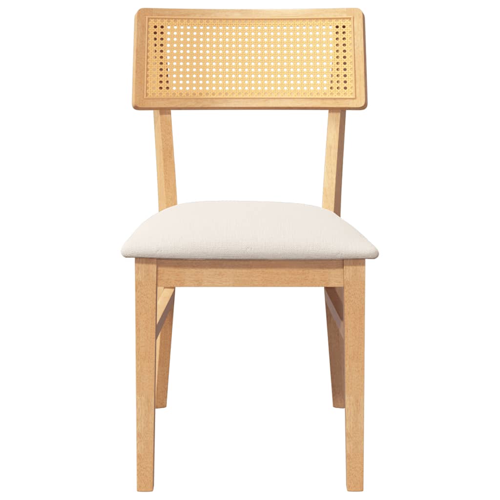 vidaXL Καρέκλες τραπεζαρίας με μαξιλάρια 2 τεμάχια από μασίφ ξύλο