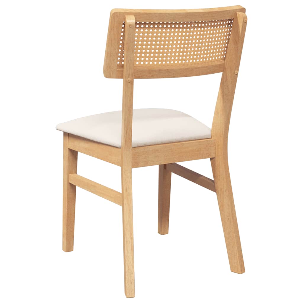 vidaXL Καρέκλες τραπεζαρίας με μαξιλάρια 2 τεμάχια από μασίφ ξύλο