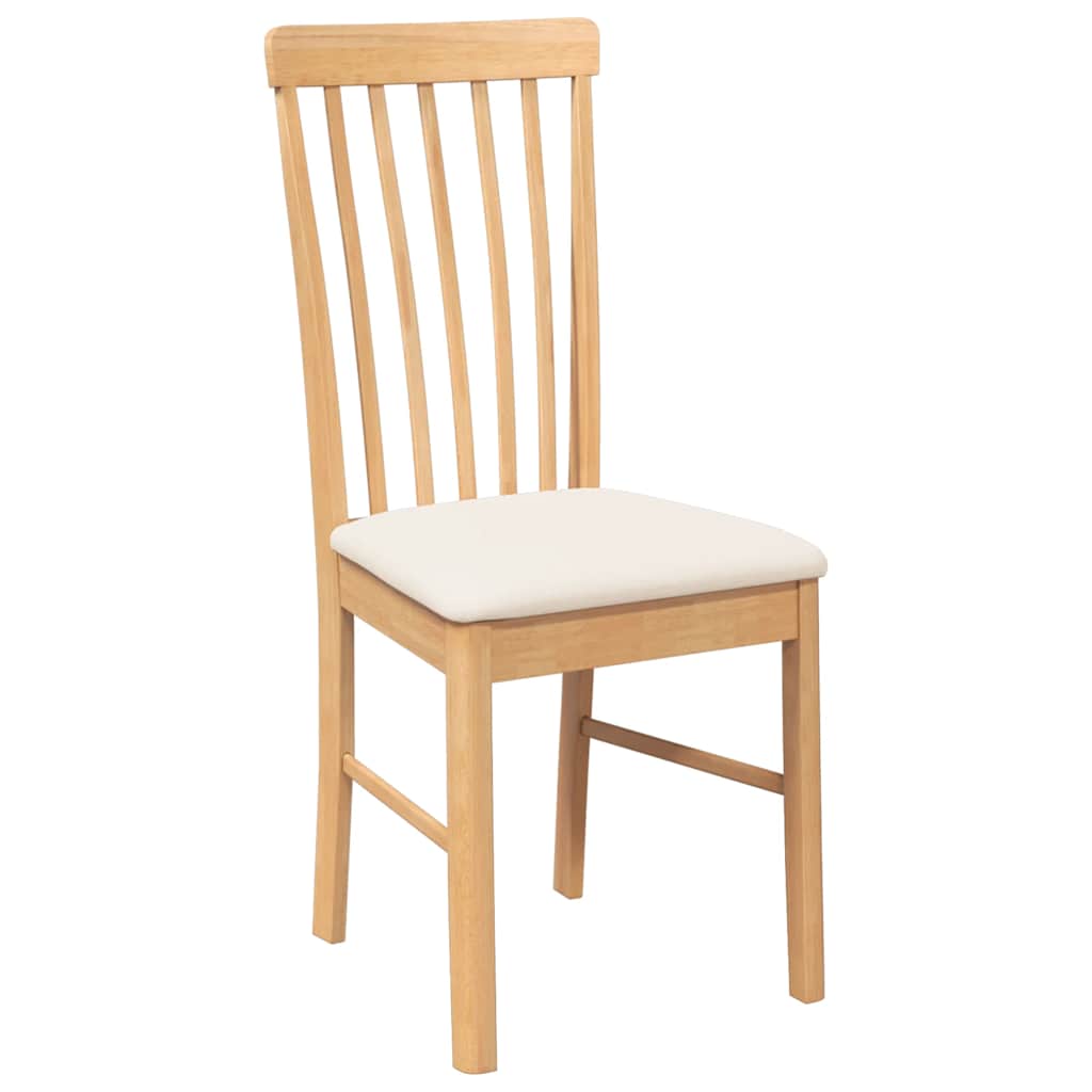 vidaXL Καρέκλες τραπεζαρίας με μαξιλάρια 2 τεμάχια από μασίφ ξύλο