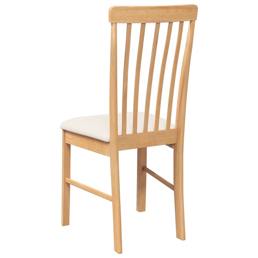 vidaXL Καρέκλες τραπεζαρίας με μαξιλάρια 2 τεμάχια από μασίφ ξύλο