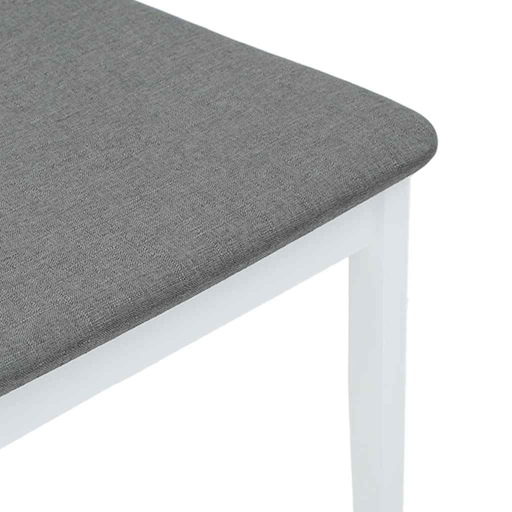 vidaXL Καρέκλες τραπεζαρίας με μαξιλάρια 2 τεμάχια Λευκό μασίφ ξύλο