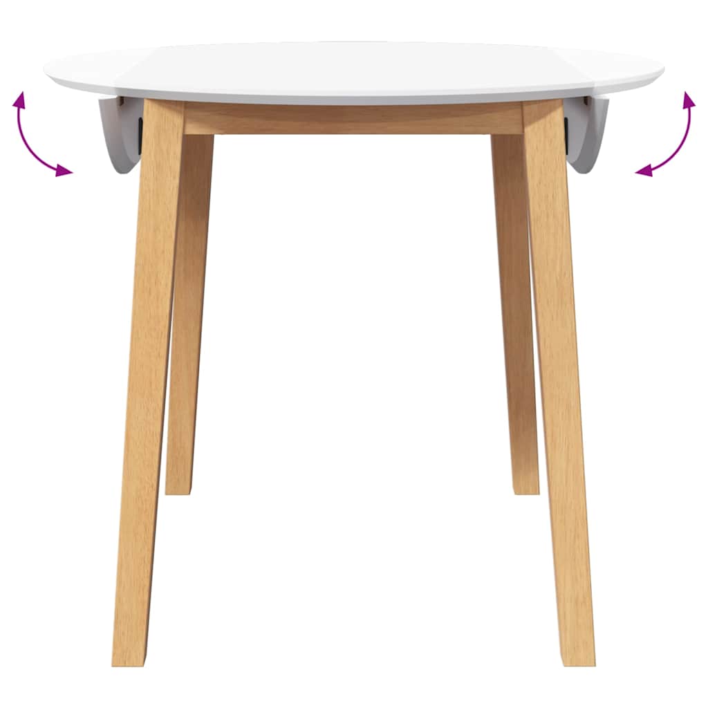 vidaXL Τραπέζι τραπεζαρίας φυσικό μασίφ ξύλο καουτσούκ