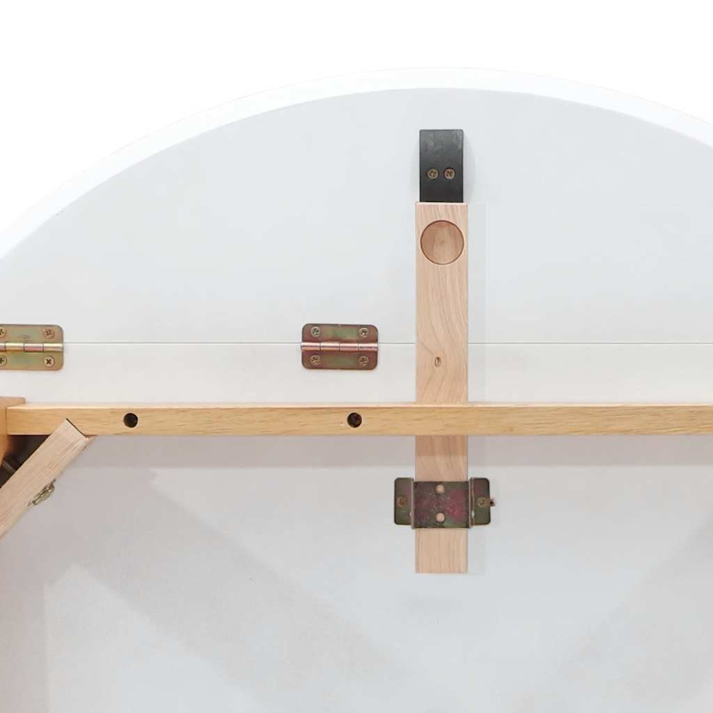 vidaXL Τραπέζι τραπεζαρίας φυσικό μασίφ ξύλο καουτσούκ