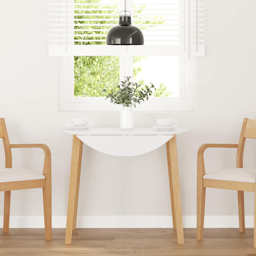 vidaXL Τραπέζι τραπεζαρίας φυσικό μασίφ ξύλο καουτσούκ