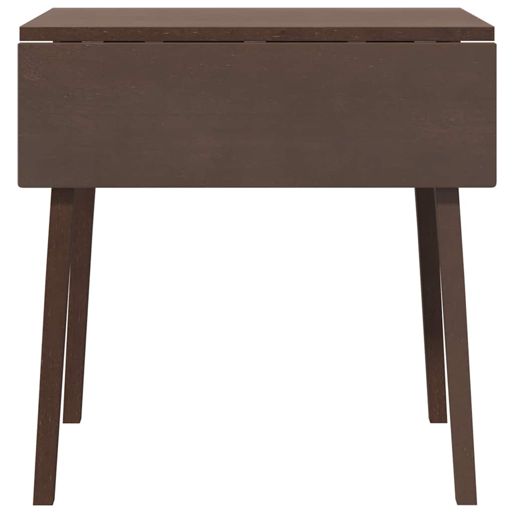 vidaXL Τραπέζι τραπεζαρίας καφέ μασίφ ξύλο καουτσούκ