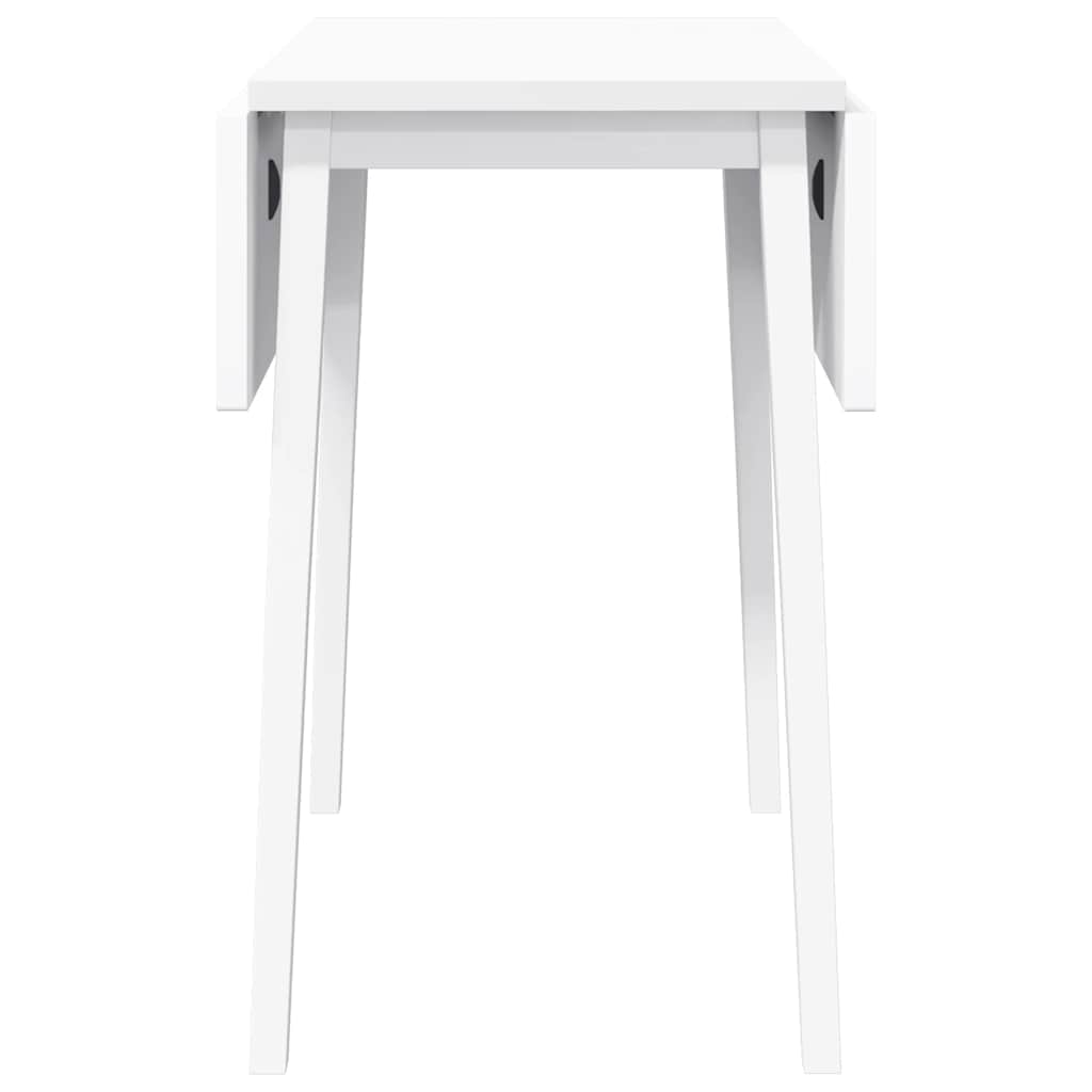 vidaXL Τραπεζαρία Λευκό μασίφ ξύλο καουτσούκ