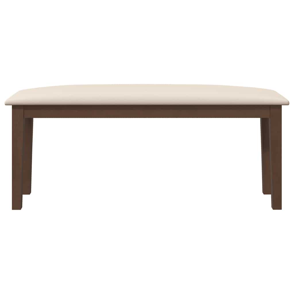 Πάγκος vidaXL 110 cm Καφέ μασίφ ξύλο καουτσούκ