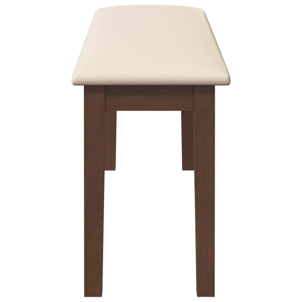 Πάγκος vidaXL 110 cm Καφέ μασίφ ξύλο καουτσούκ