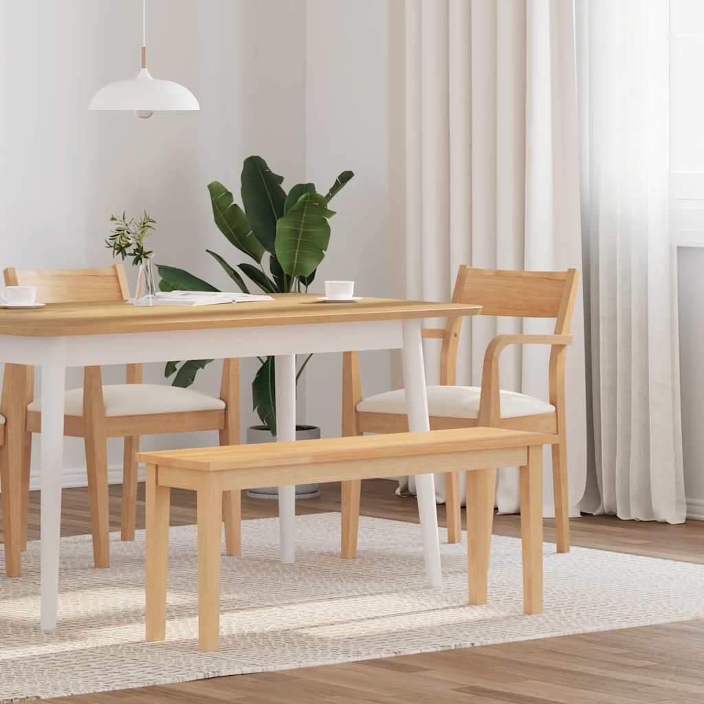Πάγκος vidaXL 110 cm μασίφ ξύλο καουτσούκ