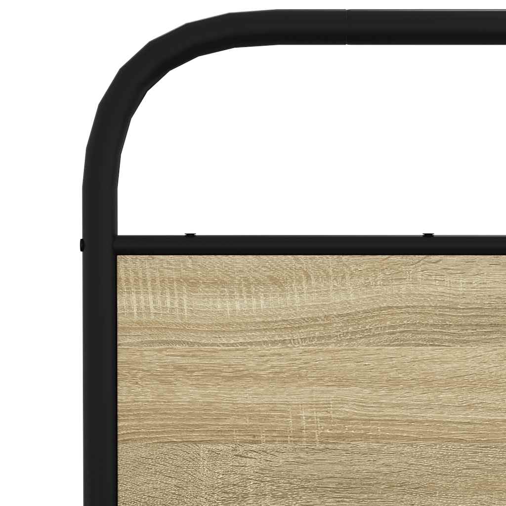 vidaXL Πλαίσιο Κρεβατιού Χωρ. Στρώμα Sonoma Δρυς 135x190εκ. Επ. Ξύλο