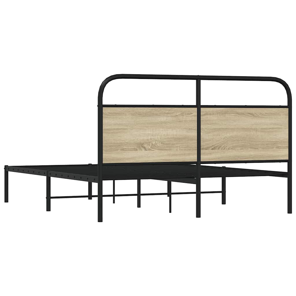 vidaXL Πλαίσιο Κρεβατιού Χωρ. Στρώμα Sonoma Δρυς 150x200εκ. Επ. Ξύλο
