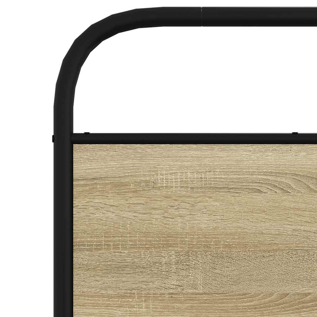 vidaXL Πλαίσιο Κρεβατιού Χωρ. Στρώμα Sonoma Δρυς 75x190εκ Επεξ. Ξύλο