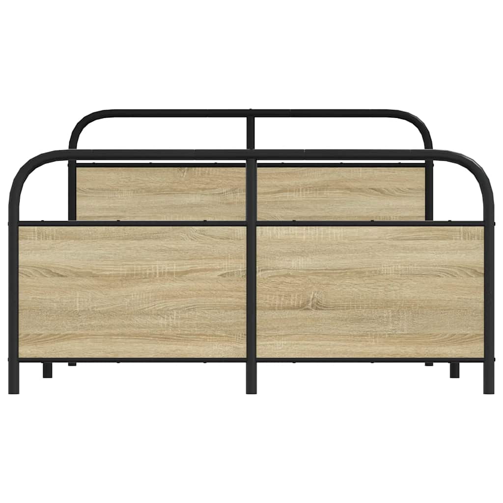 vidaXL Πλαίσιο Κρεβατιού Χωρ. Στρώμα Sonoma Δρυς 120x200εκ. Επ. Ξύλο