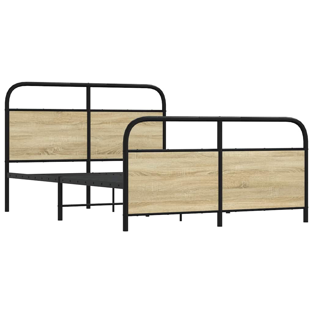 vidaXL Πλαίσιο Κρεβατιού Χωρ. Στρώμα Sonoma Δρυς 120x200εκ. Επ. Ξύλο