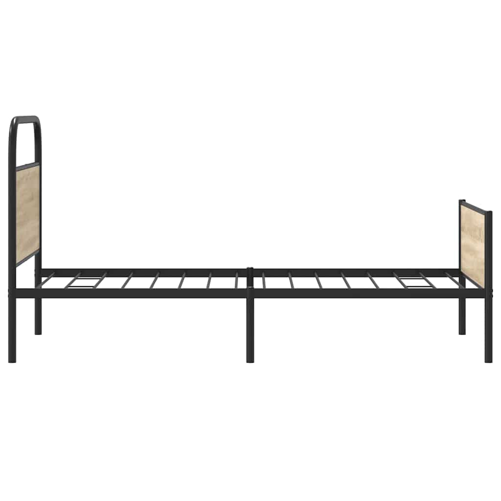 vidaXL Πλαίσιο Κρεβ. Χωρ. Στρώμα Sonoma Δρυς 90x200 εκ. Επεξ. Ξύλο
