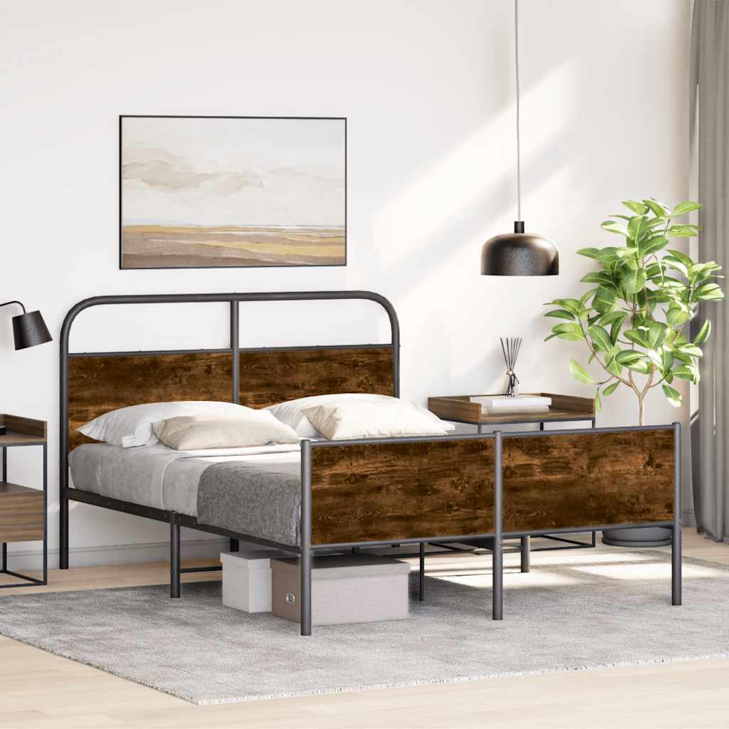 vidaXL Πλαίσιο Κρεβατιού Χωρ. Στρώμα Sonoma Δρυς 120x200εκ. Επ. Ξύλο