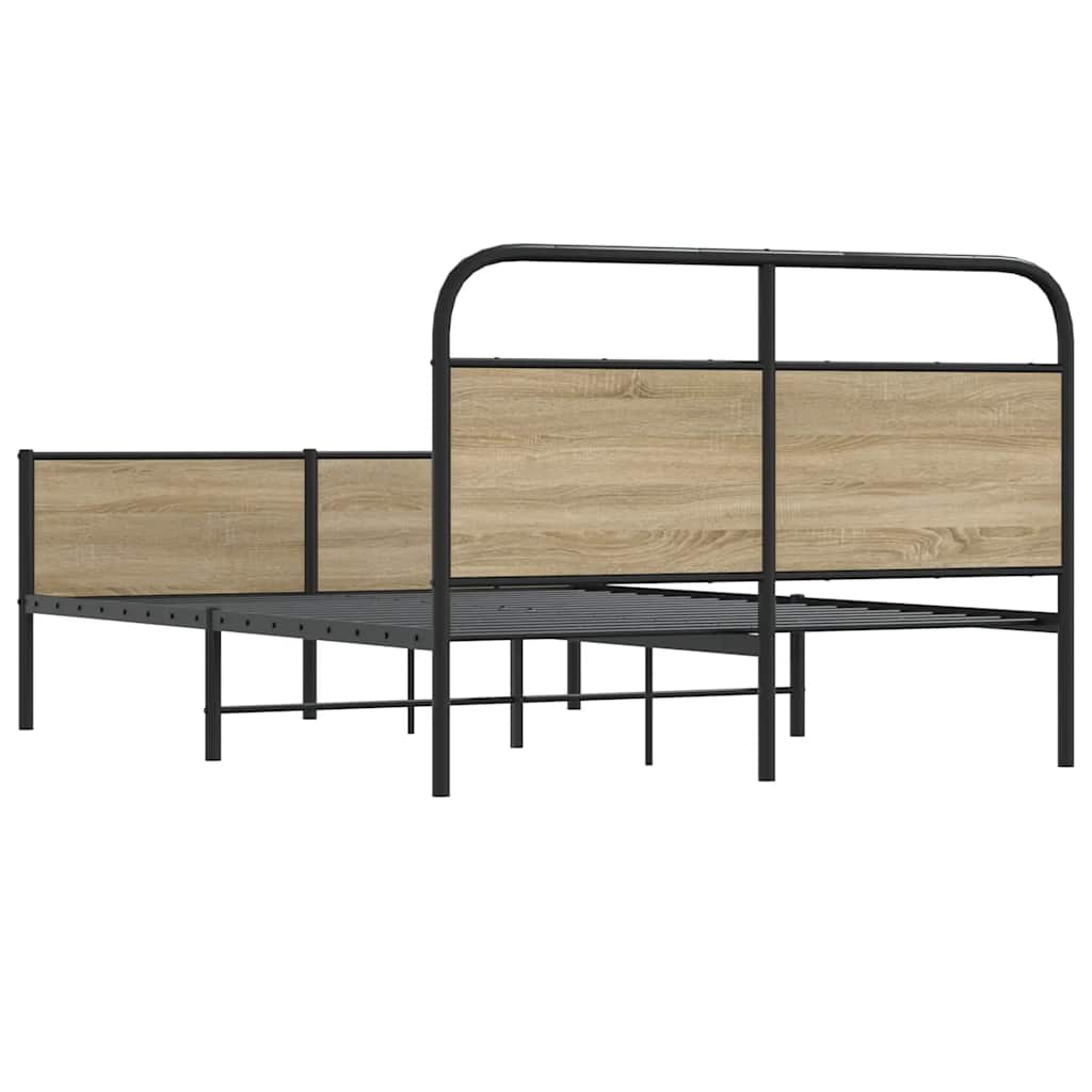 vidaXL Πλαίσιο Κρεβατιού Χωρ. Στρώμα Sonoma Δρυς 140x200εκ. Επ. Ξύλο