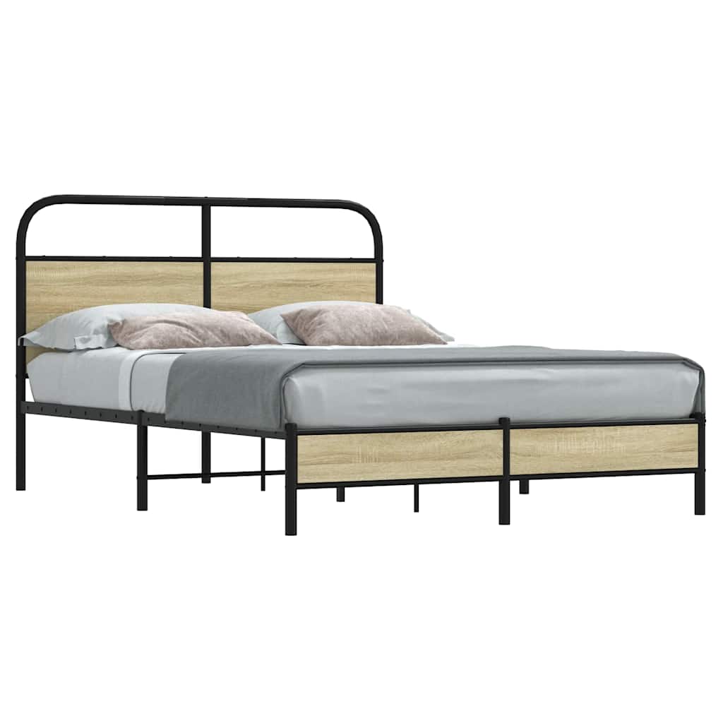 vidaXL Πλαίσιο Κρεβατιού Χωρ. Στρώμα Sonoma Δρυς 120x200εκ. Επ. Ξύλο