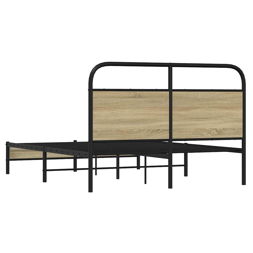 vidaXL Πλαίσιο Κρεβατιού Χωρ. Στρώμα Sonoma Δρυς 140x200εκ. Επ. Ξύλο