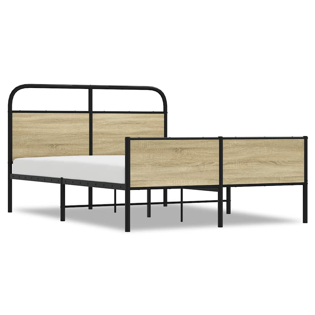 vidaXL Πλαίσιο Κρεβατιού Χωρ. Στρώμα Sonoma Δρυς 120x200εκ. Επ. Ξύλο