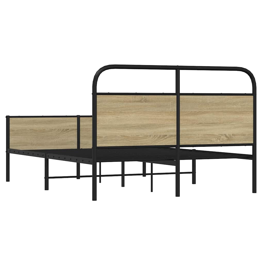 vidaXL Πλαίσιο Κρεβατιού Χωρ. Στρώμα Sonoma Δρυς 140x200εκ. Επ. Ξύλο