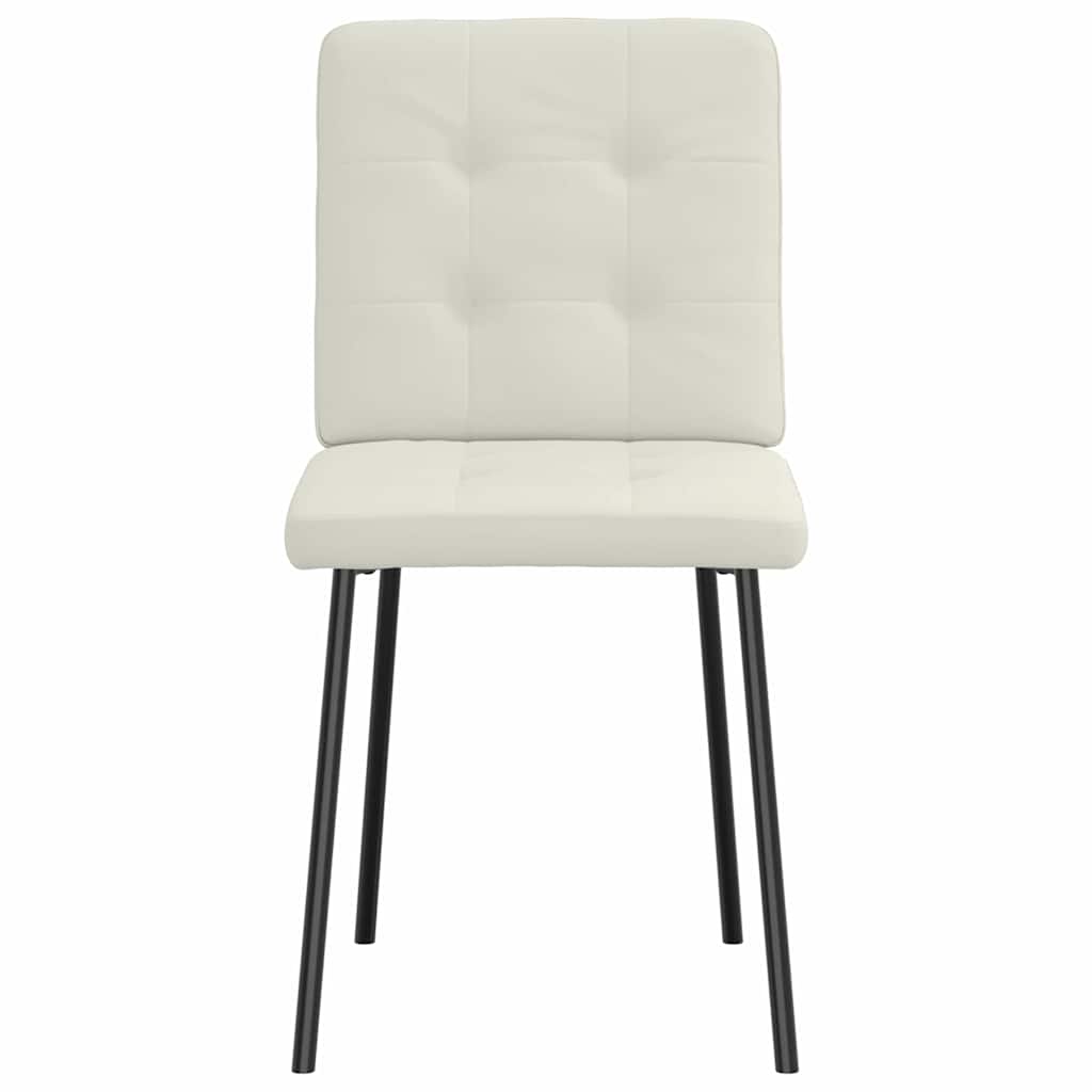 vidaXL Καρέκλες Τραπεζαρίας 4 τεμ. Κρεμ Βελούδινες