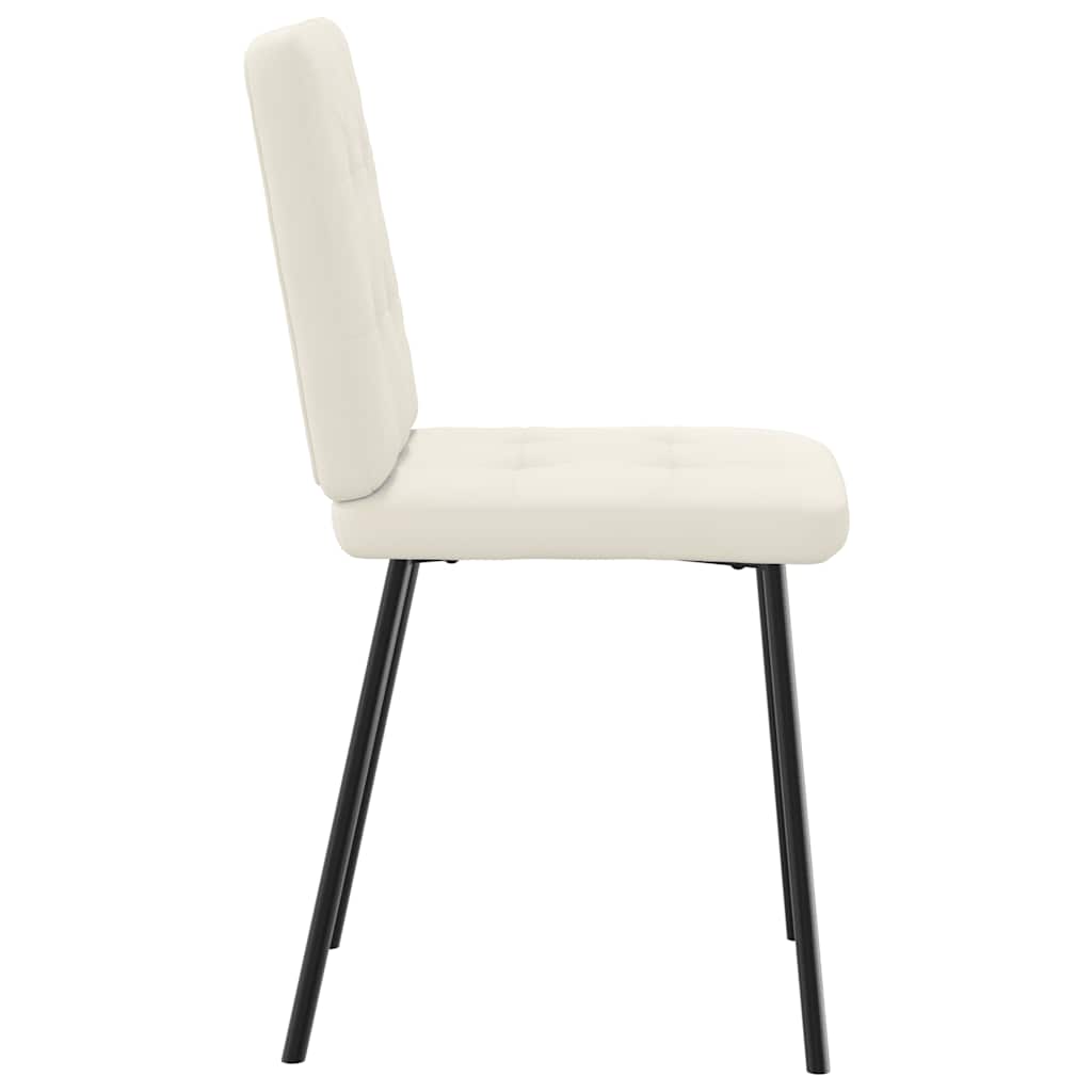 vidaXL Καρέκλες Τραπεζαρίας 4 τεμ. Κρεμ Βελούδινες