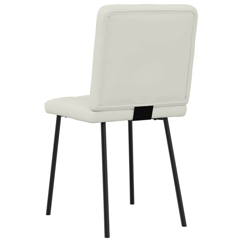 vidaXL Καρέκλες Τραπεζαρίας 4 τεμ. Κρεμ Βελούδινες