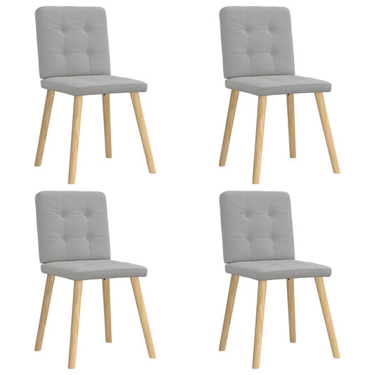 vidaXL Καρέκλες τραπεζαρίας 4 τεμ Cloud Grey Fabric