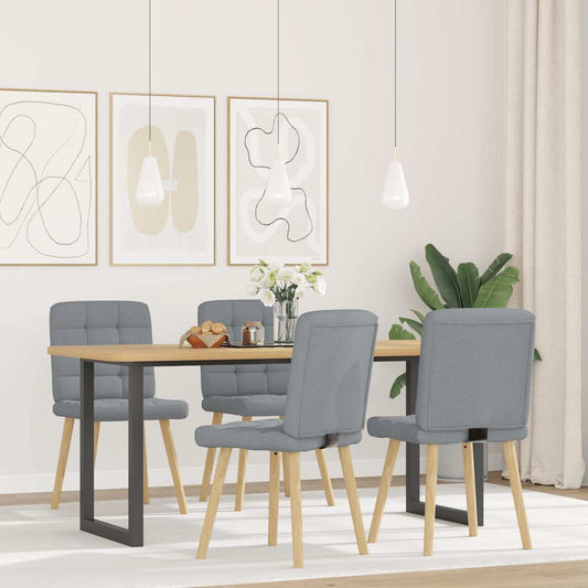 vidaXL Καρέκλες Τραπεζαρίας 4 τεμ Αν. Γκρι Υφασμάτινες