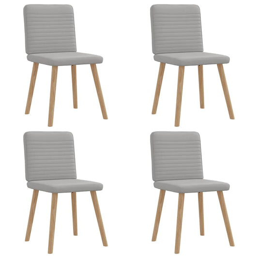 vidaXL Καρέκλες τραπεζαρίας 4 τεμ Cloud Grey Fabric