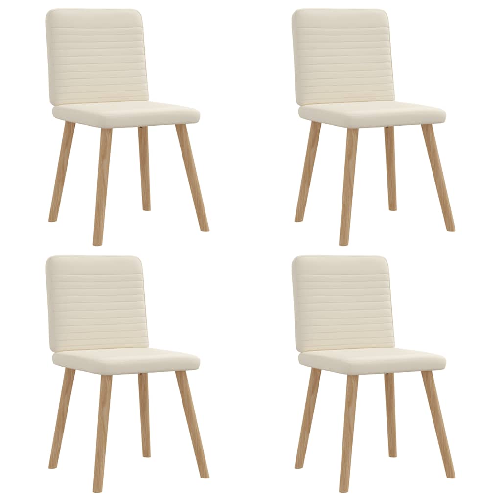 vidaXL Καρέκλες Τραπεζαρίας 4 Τεμ. Λινές