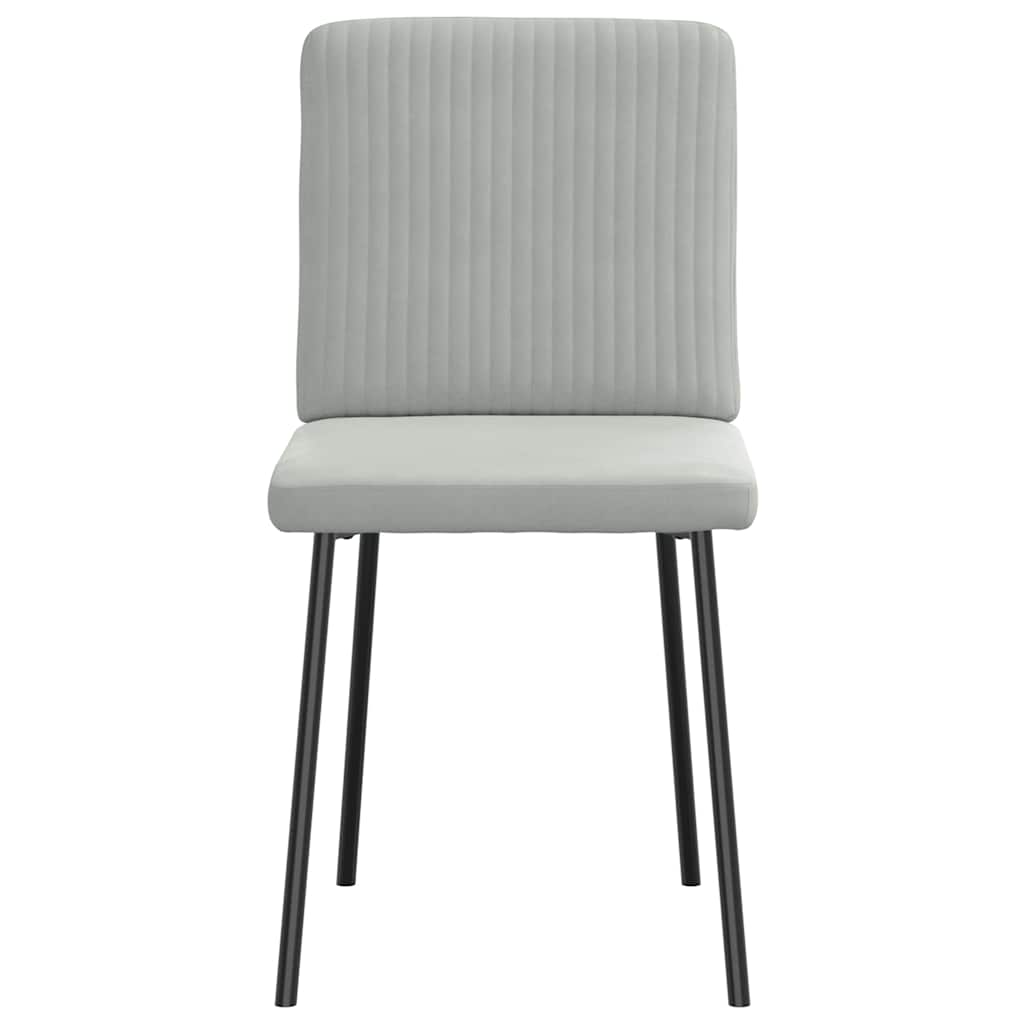 vidaXL Καρέκλες Τραπεζαρίας 4 τεμ. Ανοιχτό Γκρι Βελούδινες