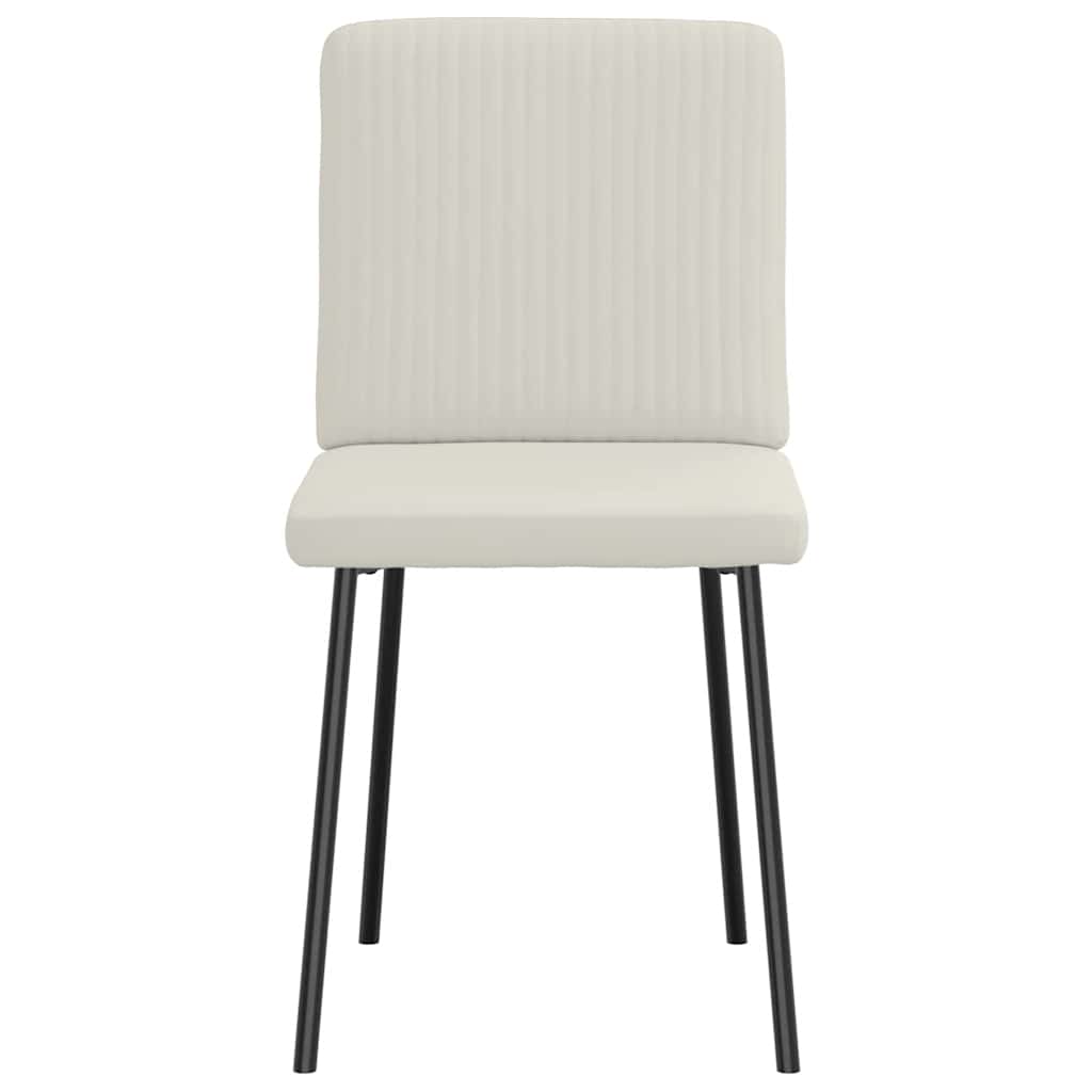 vidaXL Καρέκλες Τραπεζαρίας 4 τεμ. Κρεμ Βελούδινες