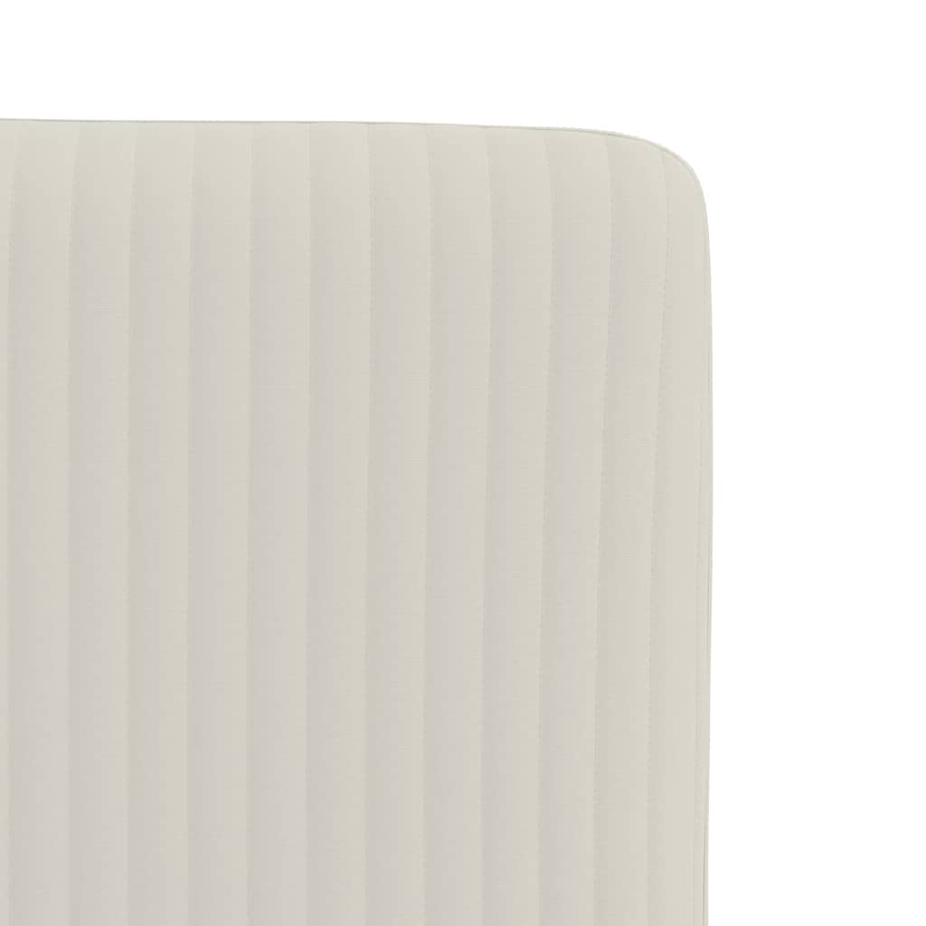 vidaXL Καρέκλες Τραπεζαρίας 4 τεμ. Κρεμ Βελούδινες