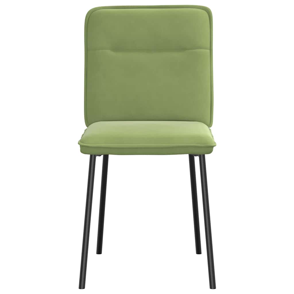 vidaXL Καρέκλες Τραπεζαρίας 4 τεμ. Ανοιχτό Πράσινο Βελούδινες