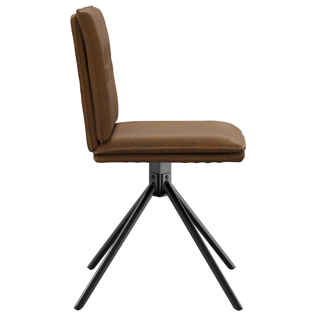 vidaXL Καρέκλες Τραπεζαρίας 4 τεμ. Καφέ από Συνθετικό Καστόρι