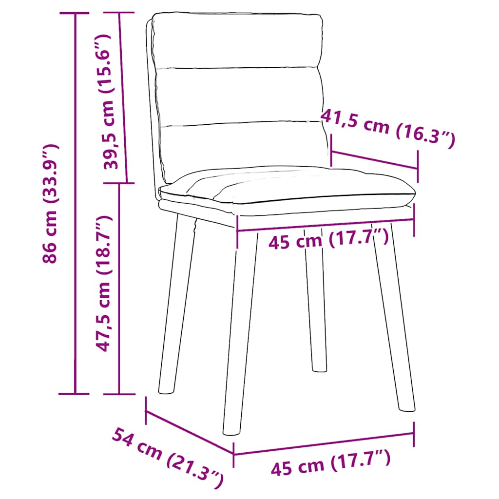 vidaXL Καρέκλες Τραπεζαρίας 4 τεμ. Μαύρες Υφασμάτινες