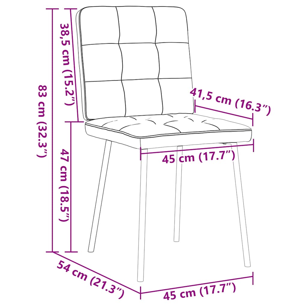 vidaXL Καρέκλες Τραπεζαρίας 6 τεμ. Σκ. Γκρι Βελούδινες