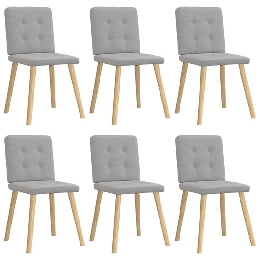 vidaXL Καρέκλες τραπεζαρίας 6 τεμ Cloud Grey Fabric
