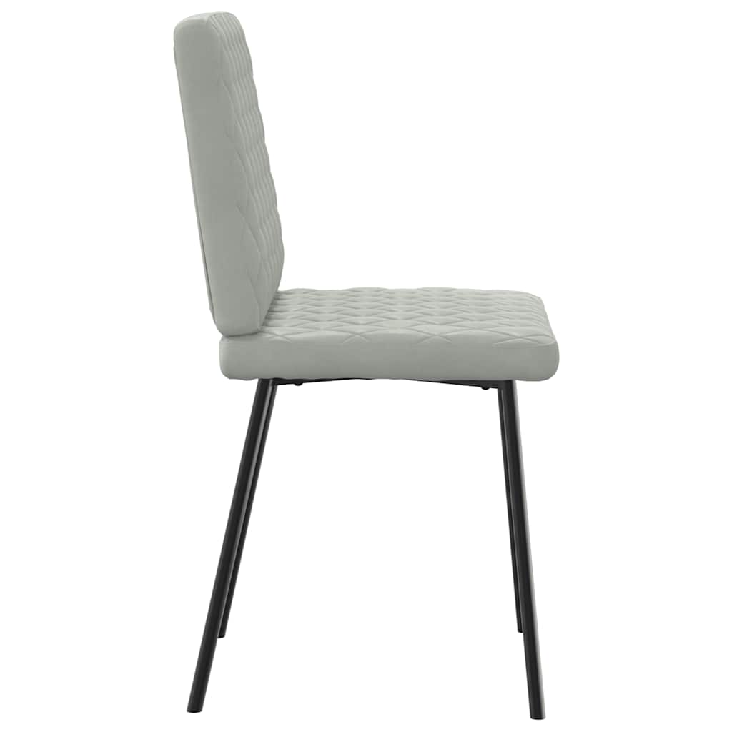 vidaXL Καρέκλες Τραπεζαρίας 6 τεμ. Αν. Γκρι Βελούδινες